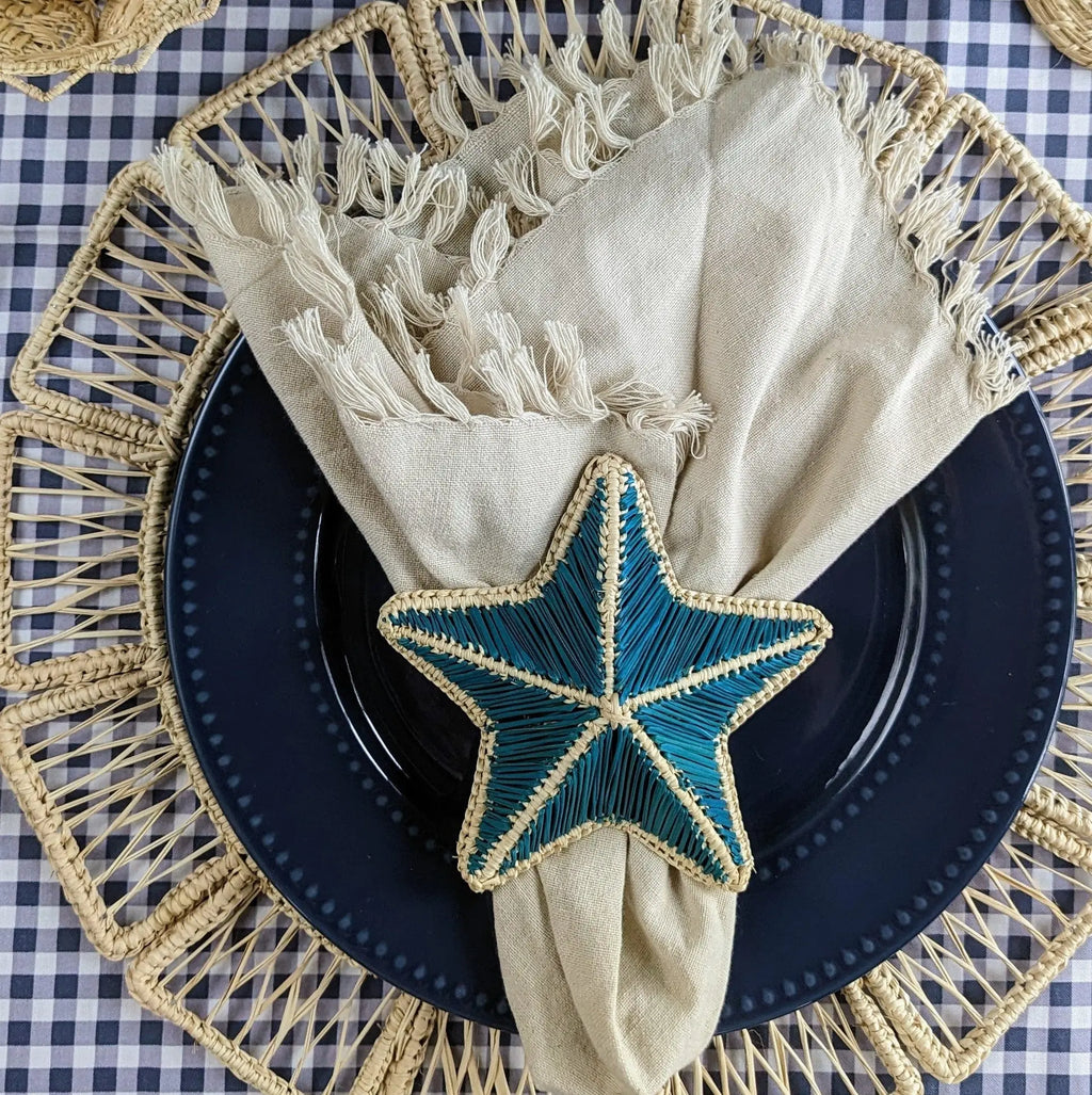 Starfish Handwoven Iraca Napkin Ring MacondoForever