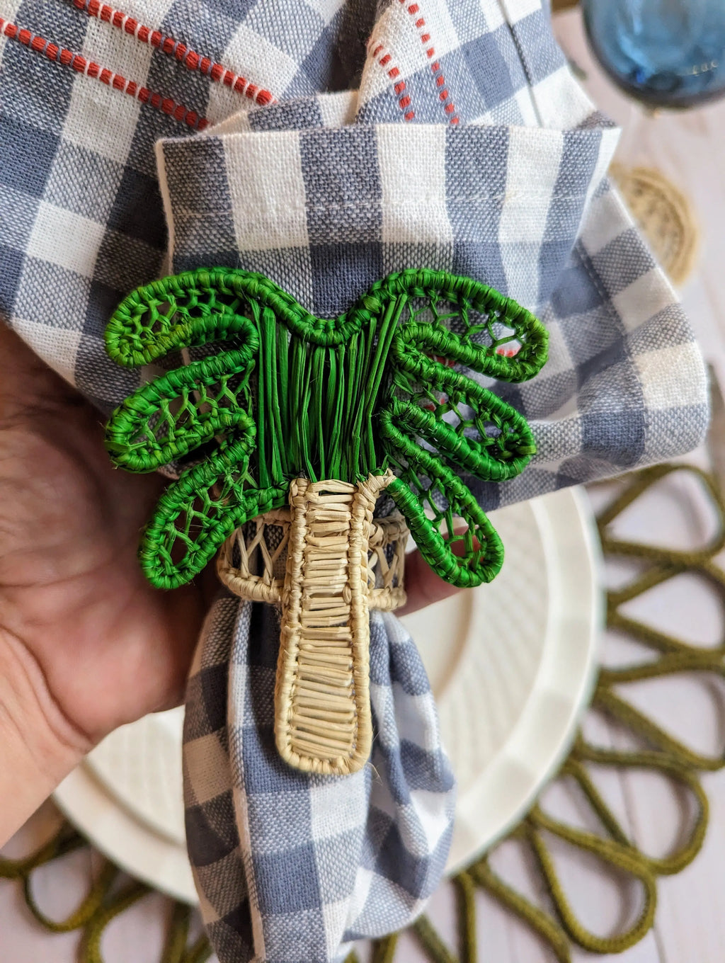 Palm Handwoven Iraca Palm Napkin Ring MacondoForever