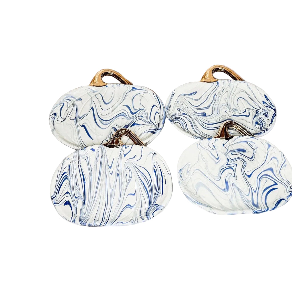 Martha Blue Pumpkin Plate  Pumpkin