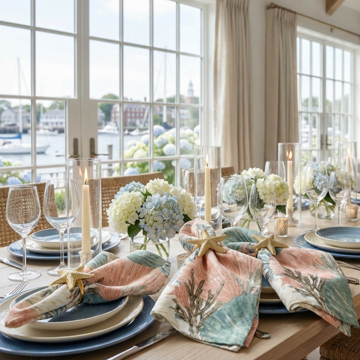 Coralina Linen Napkins (Set of 4)  Home Decor