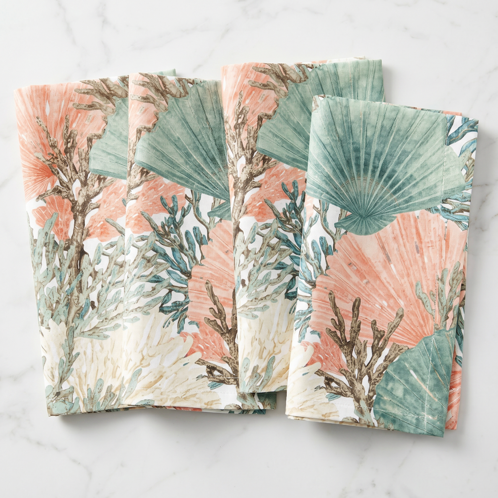 Coralina Linen Napkins (Set of 4)  Home Decor
