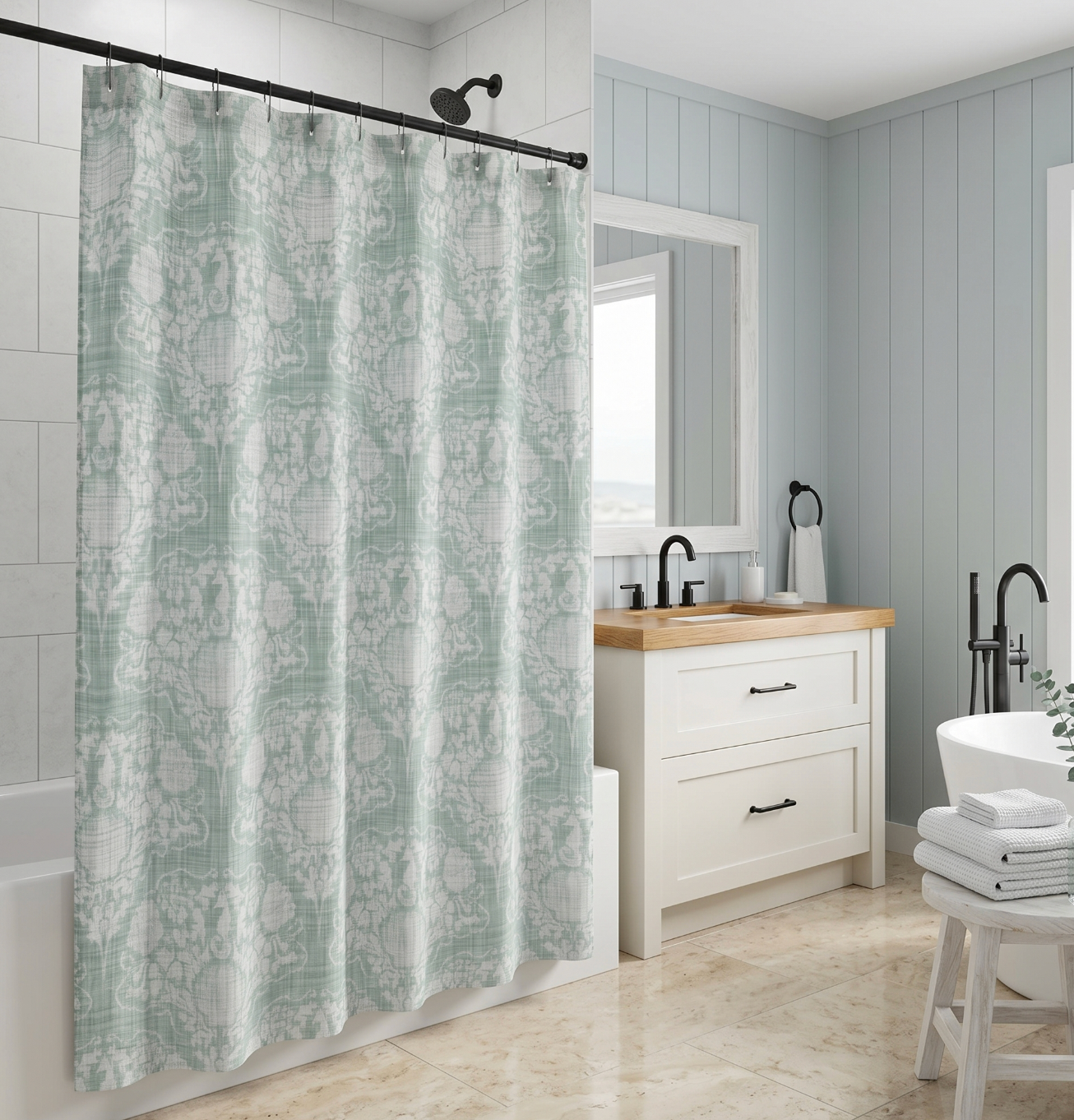 Coastal Crest Shower Curtain  Home Decor