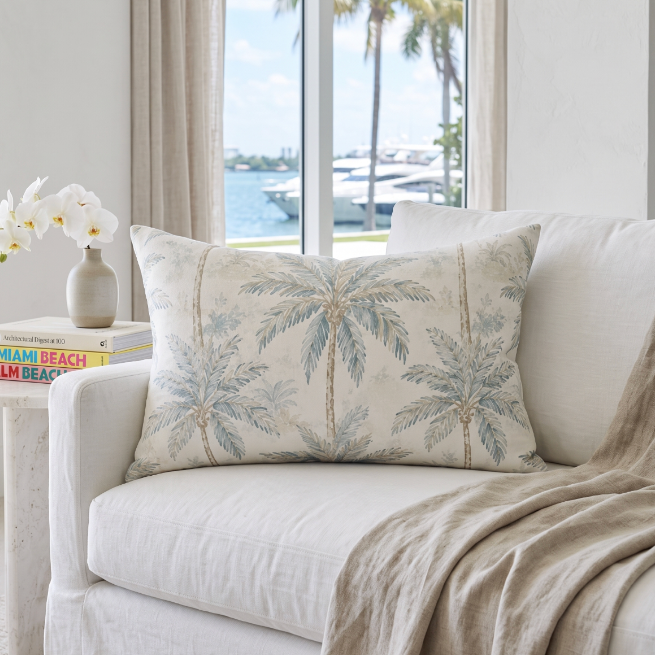 Palm Haven Lumbar Pillow  Home Decor