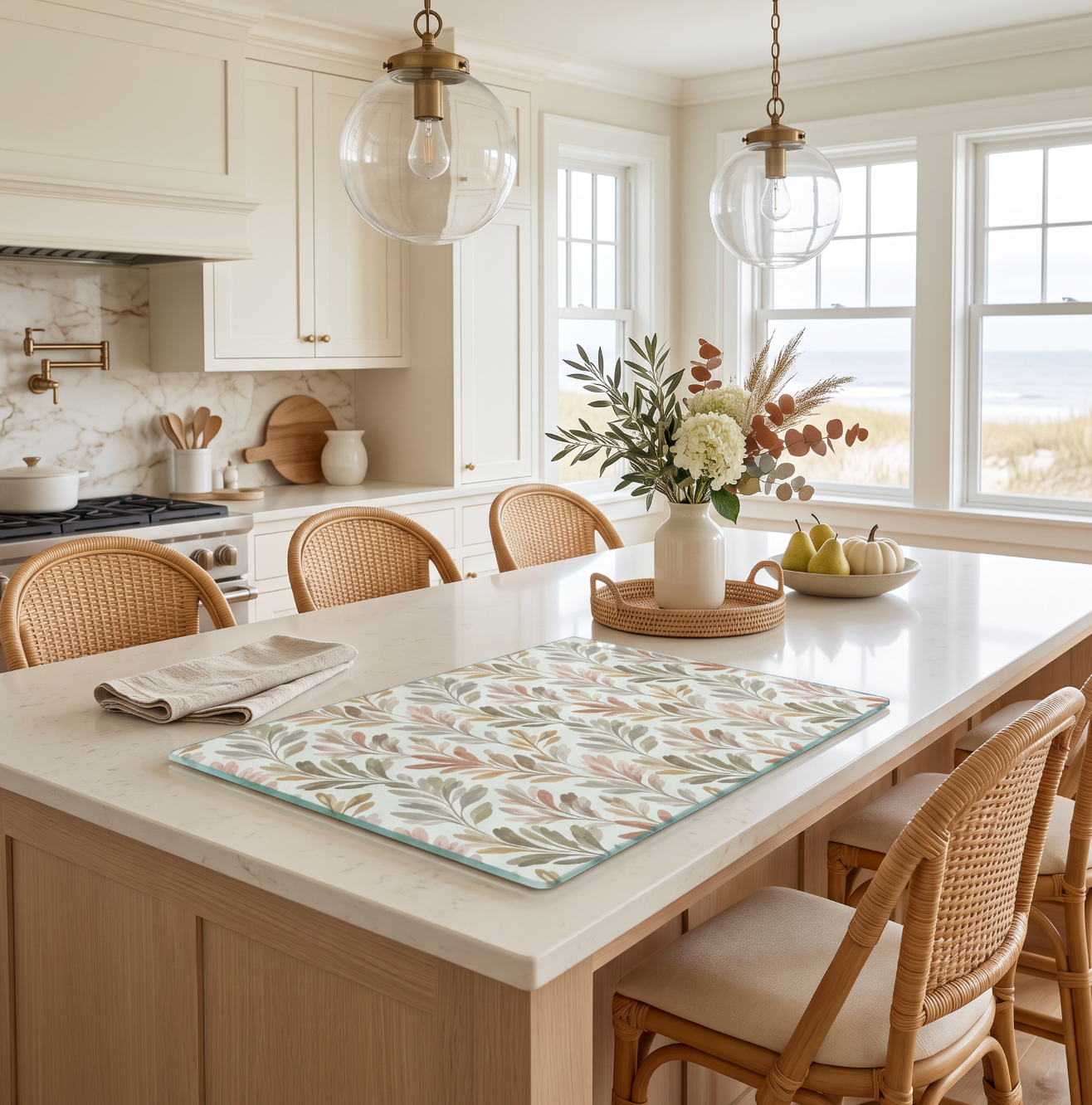 Olive Grove Glass Cutting Board  Home Decor