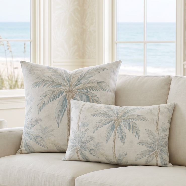 Palm Haven Throw Pillow  Cushions