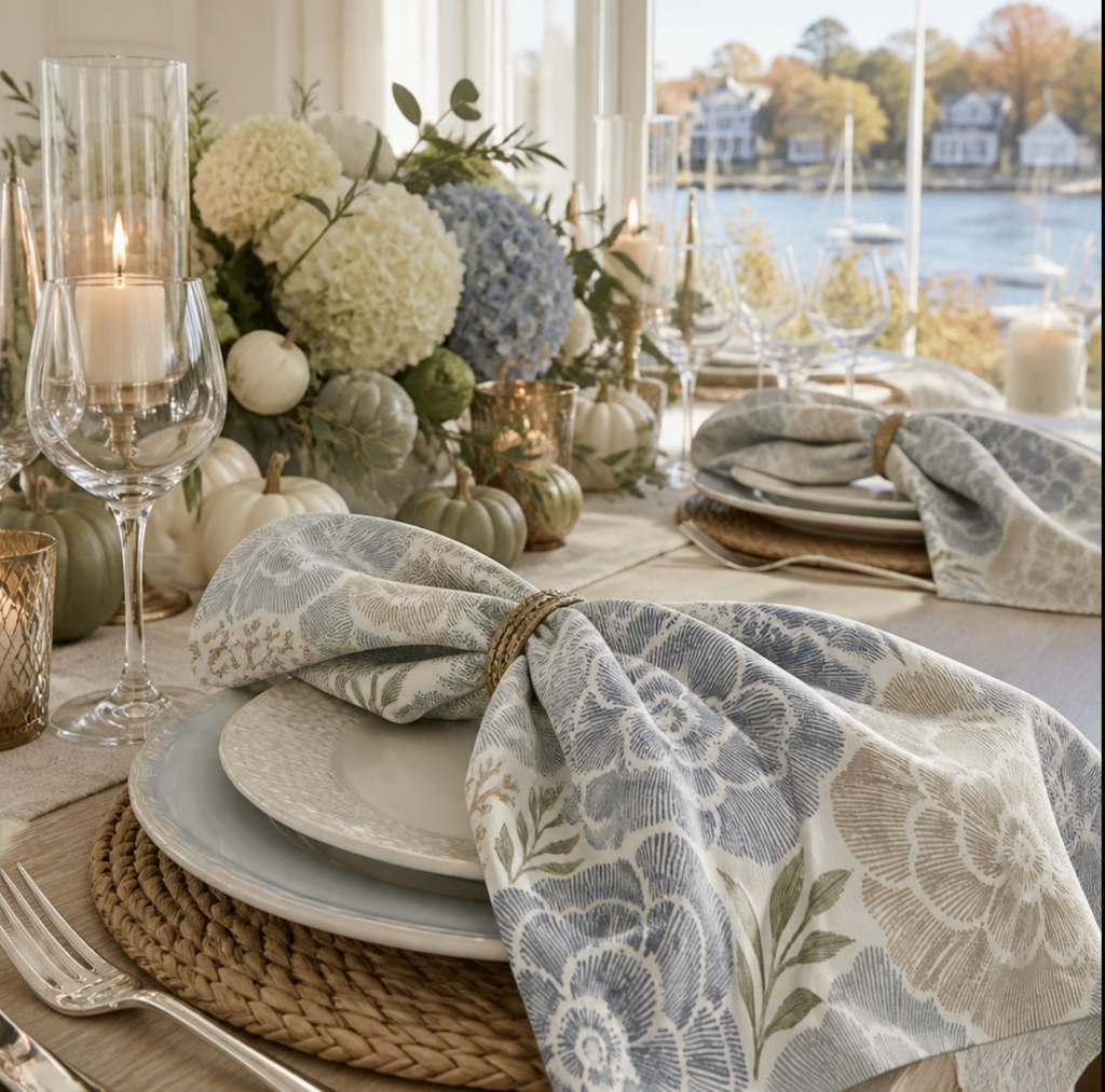 Coastal Harvest Linen Napkins (Set of 4)  Home Decor