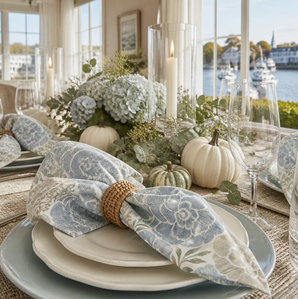 Coastal Harvest Linen Napkins (Set of 4)  Home Decor