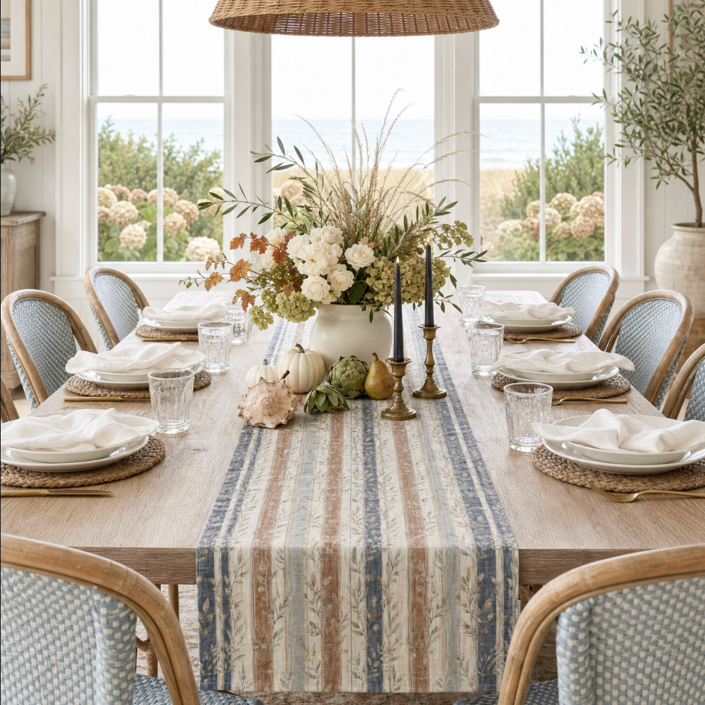 Autumn Tide Stripe Table Runner  Home Decor