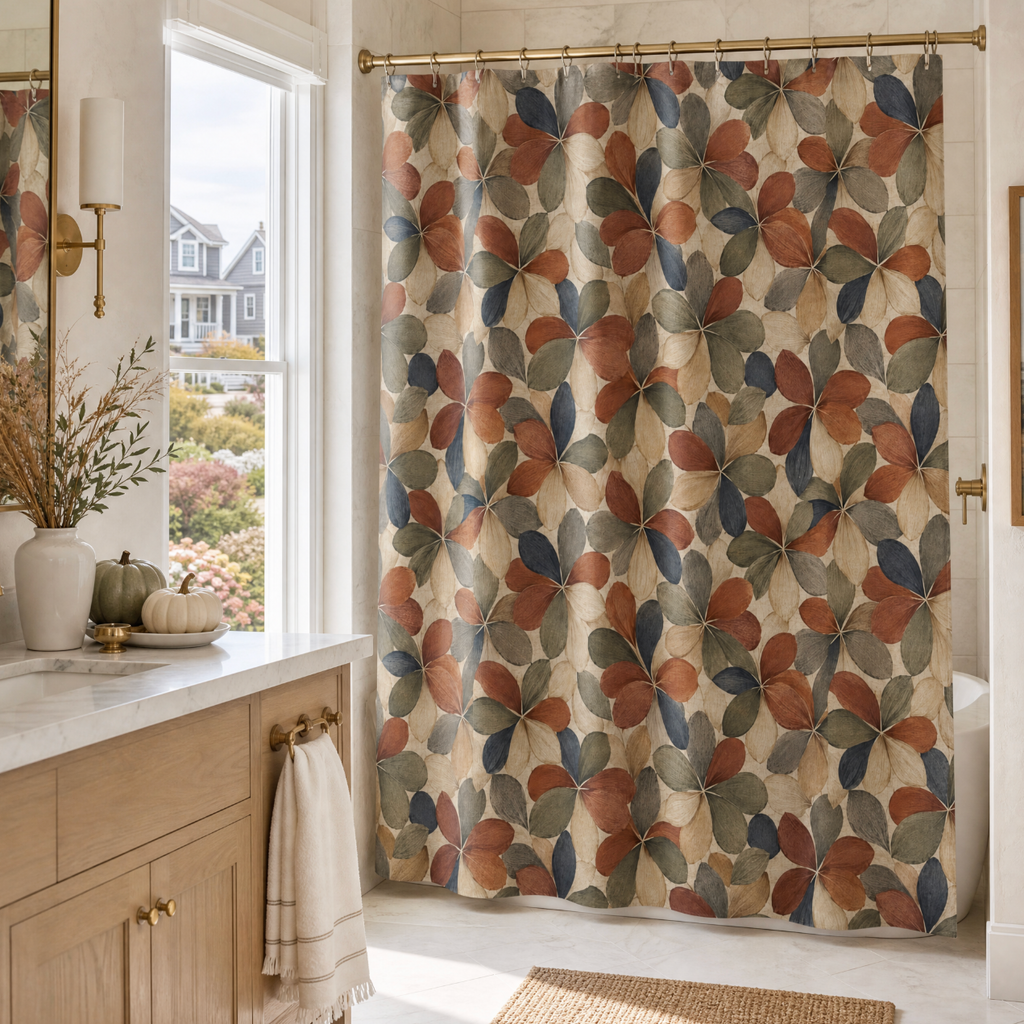 Harvest Bloom Shower Curtain  Home Decor