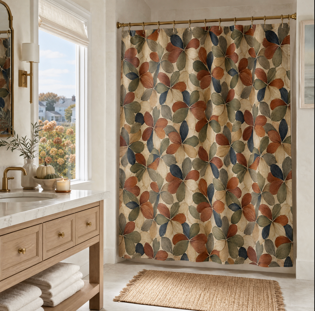 Harvest Bloom Shower Curtain  Home Decor