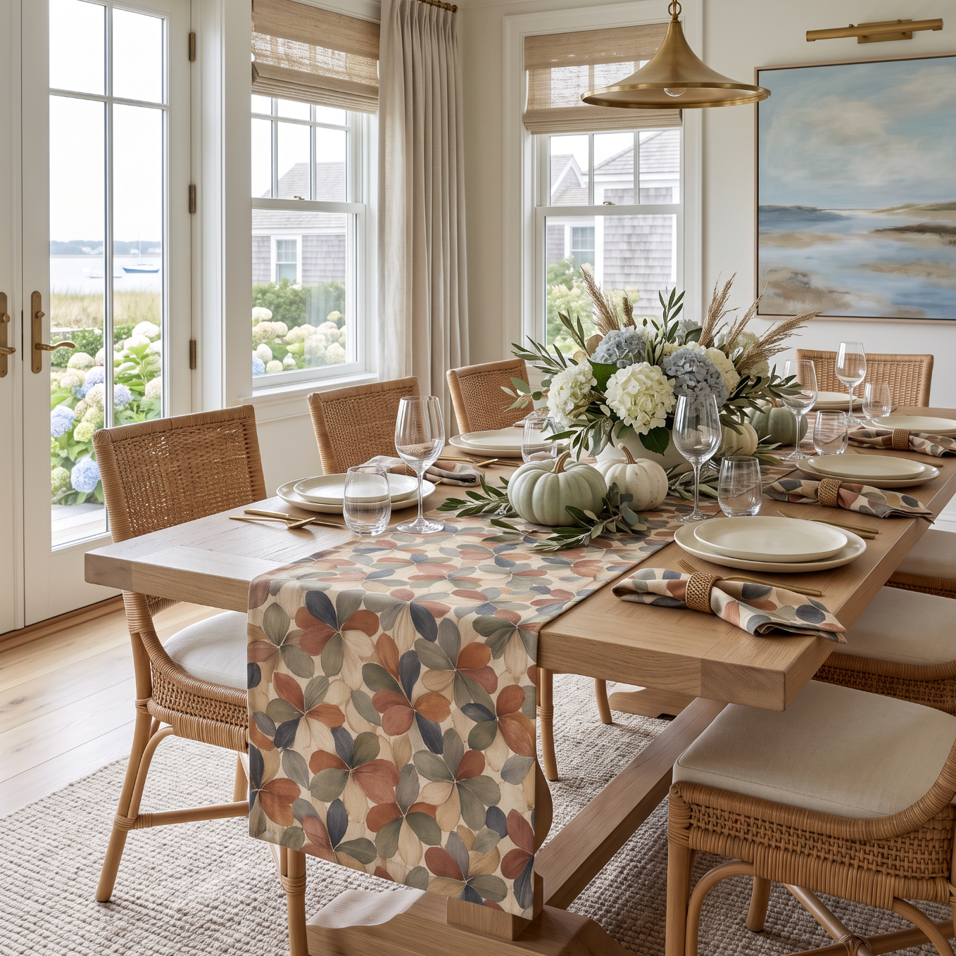 Harvest Bloom Table Runner  Home Decor