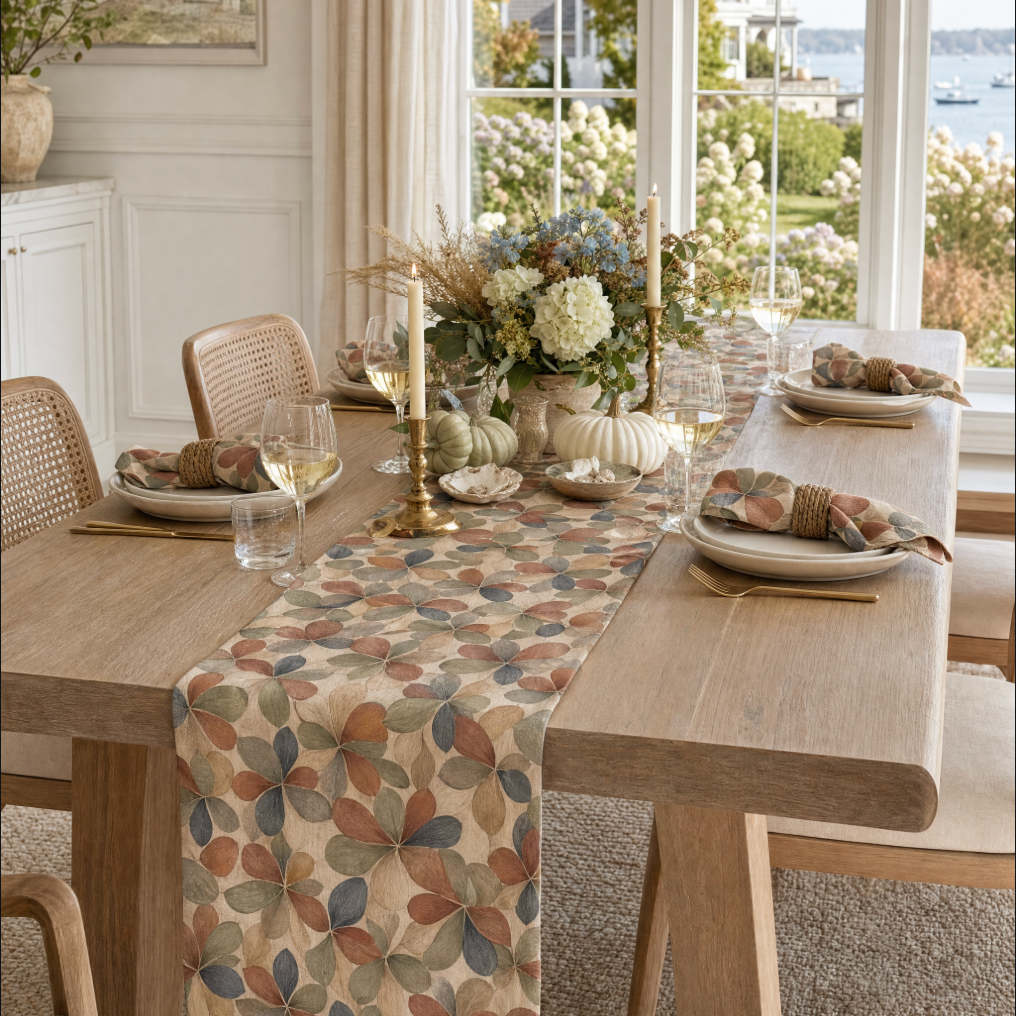 Harvest Bloom Table Runner  Home Decor