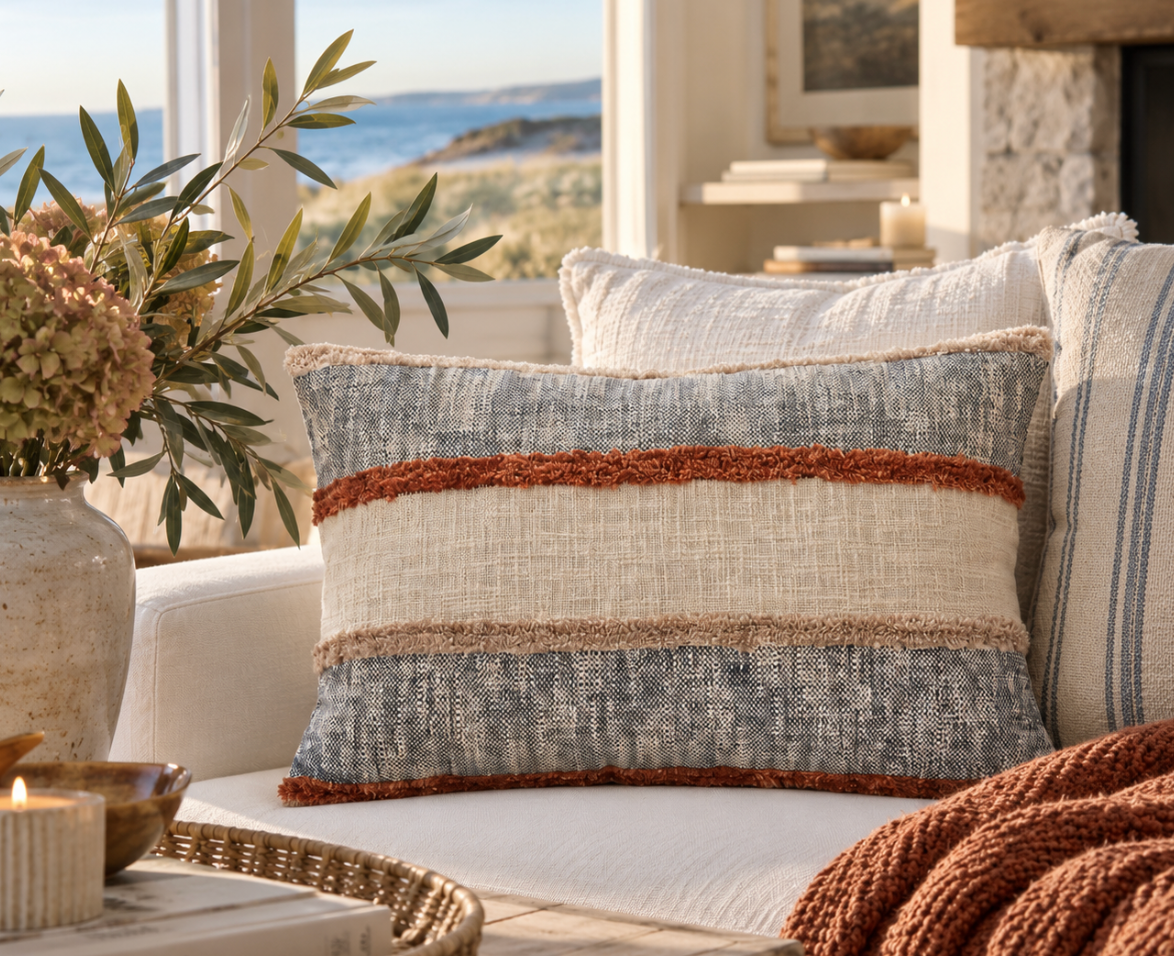 The Harbor Autumn Lumbar Pillow  Home