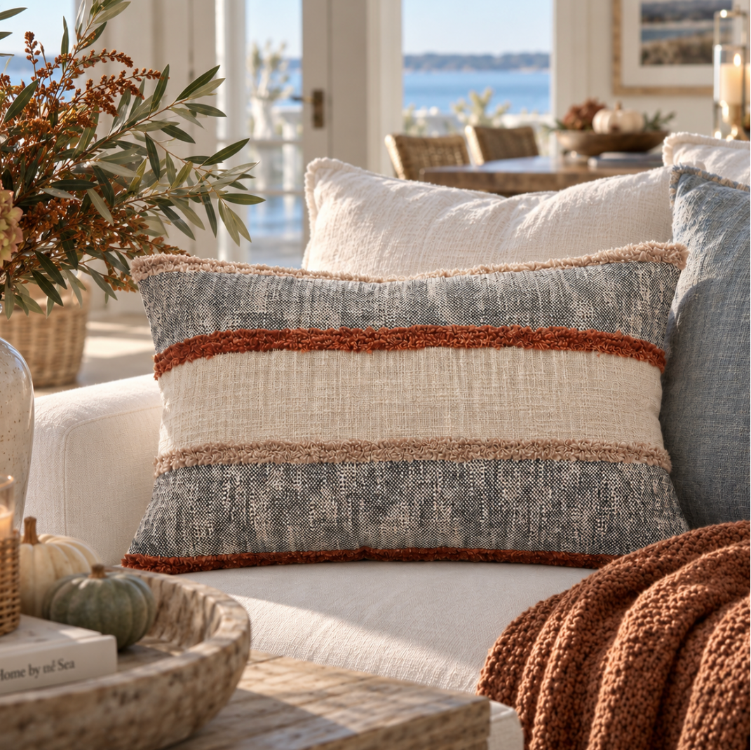 The Harbor Autumn Lumbar Pillow  Home