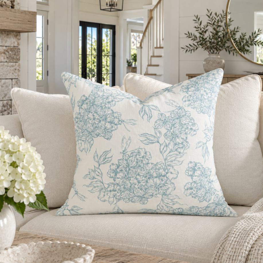 Chatham Hydrangea Throw Pillow  Home Decor