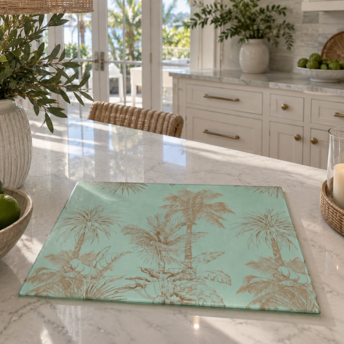 Biscayne Palm Cutting Board  Home Decor