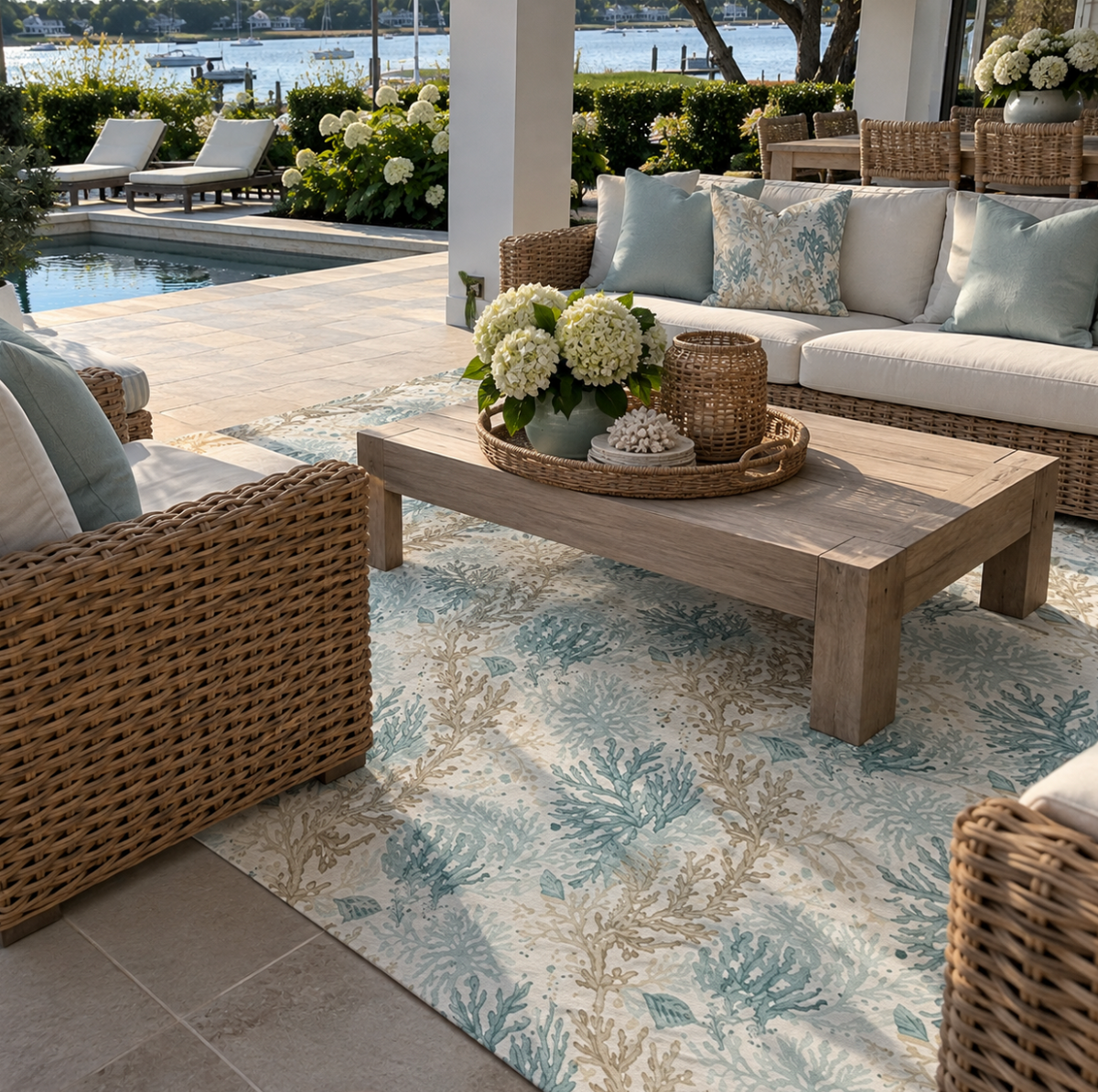 Coral Cove Outdoor Area Rug  Home Decor