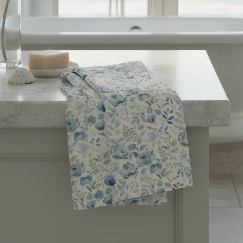 Harbor Bloom Hand Towel Printify