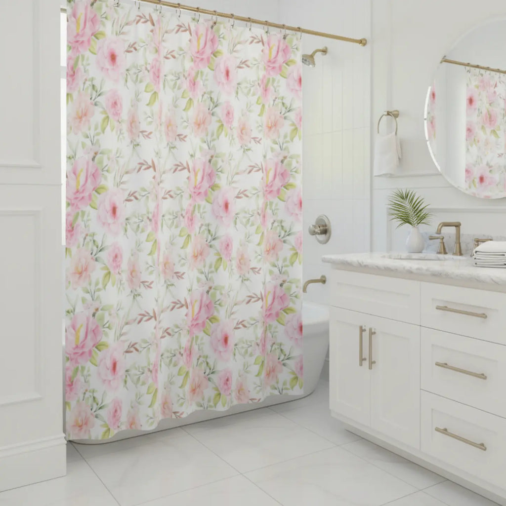 Rosecliff Floral Shower Curtain Printify