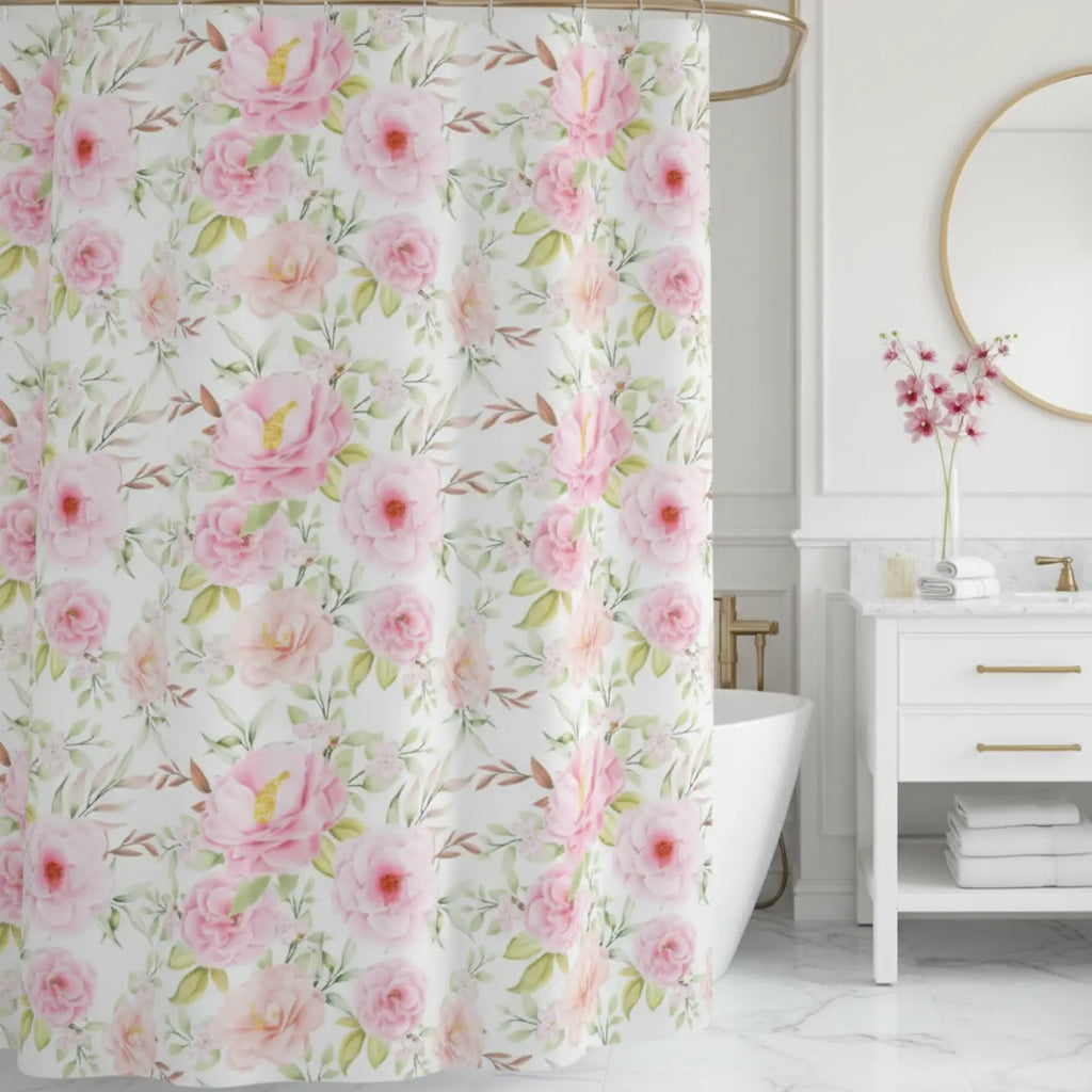 Rosecliff Floral Shower Curtain Printify