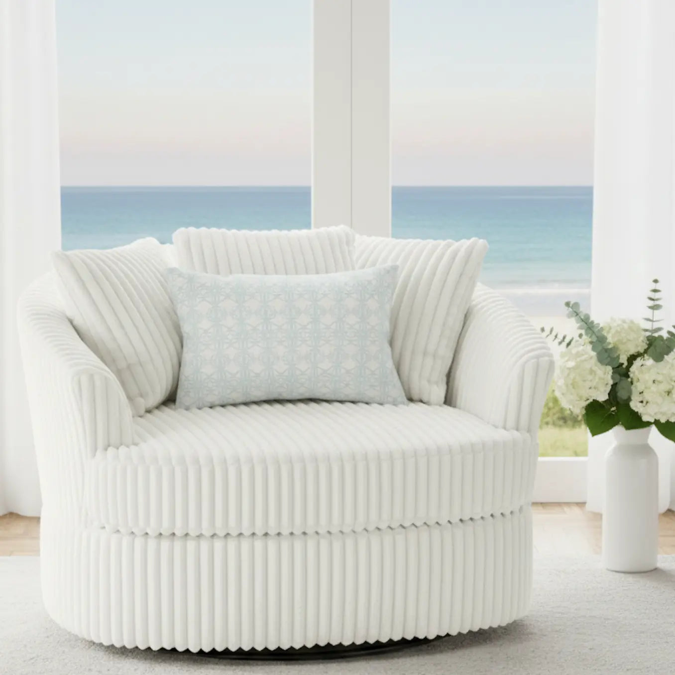 Seaglass Damask Pattern Lumbar Pillow Printify