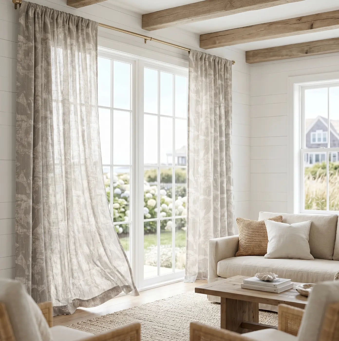 Stoneleaf Sheer Curtain (50" x 84")  Home Decor