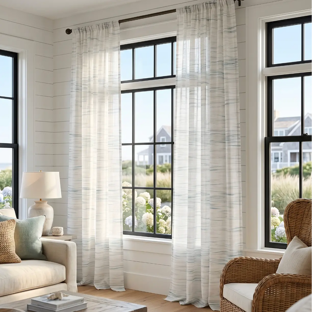 Coastal Breeze Sheer Curtain (50"x 84")  Home Decor