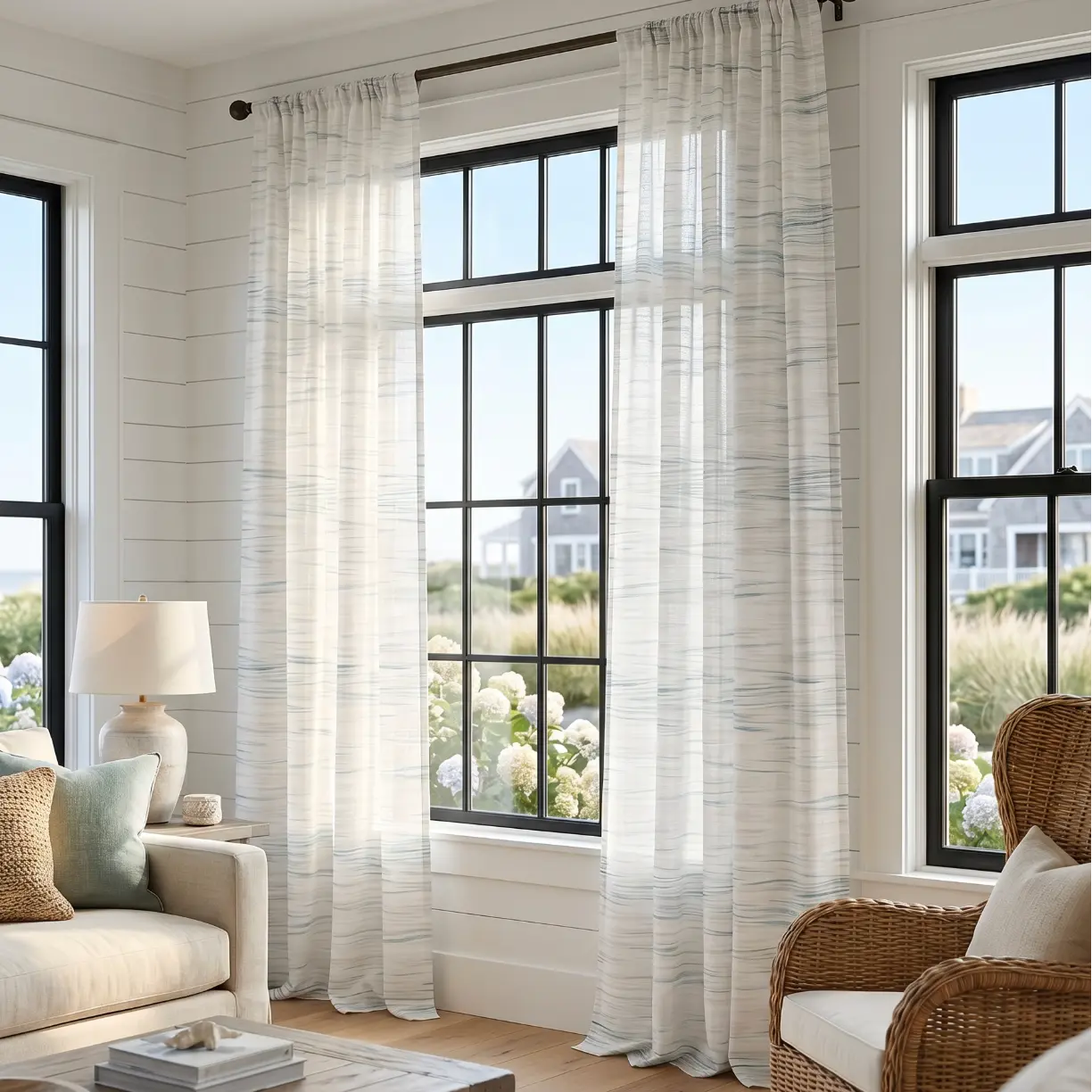 Coastal Breeze Sheer Curtain (50"x 84")  Home Decor