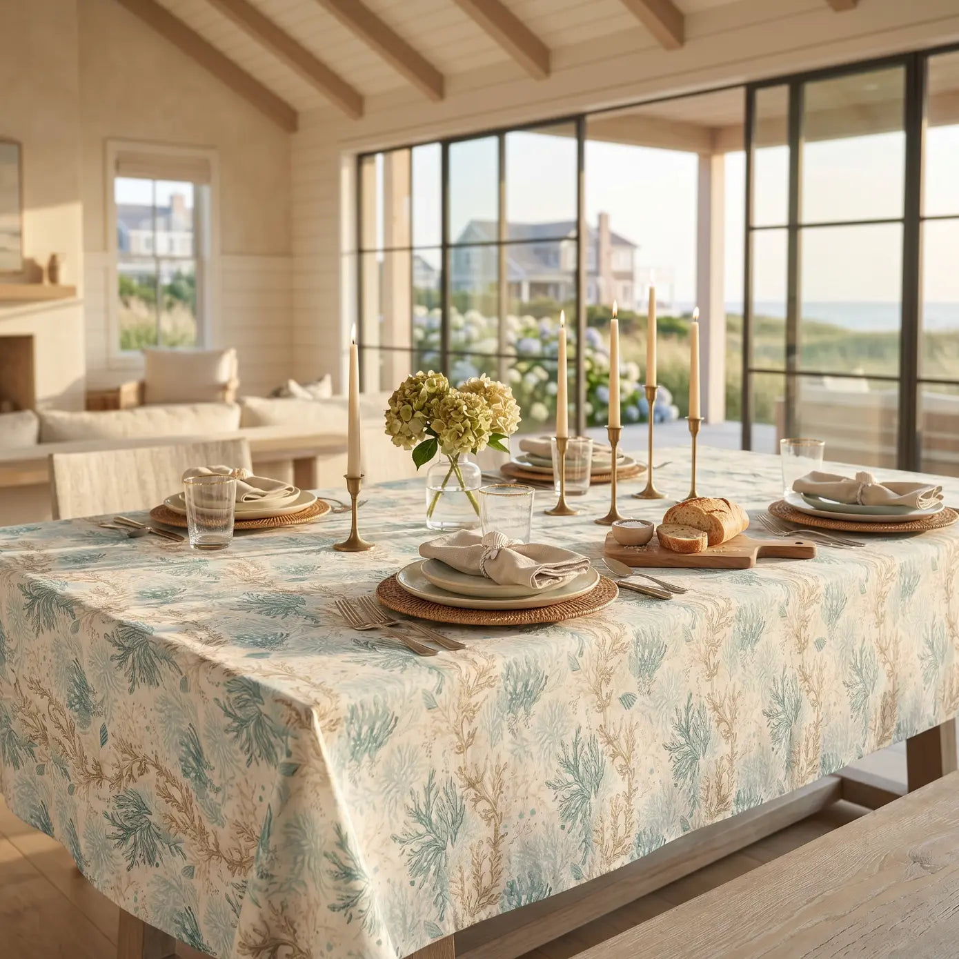 Coral Cove Tablecloth  Home Decor