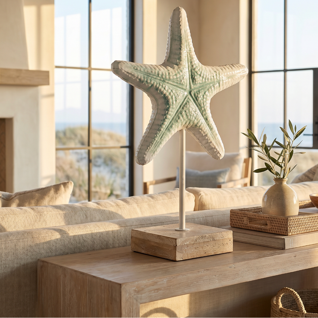 Starfish Table Decor with Stand  Accent Decor