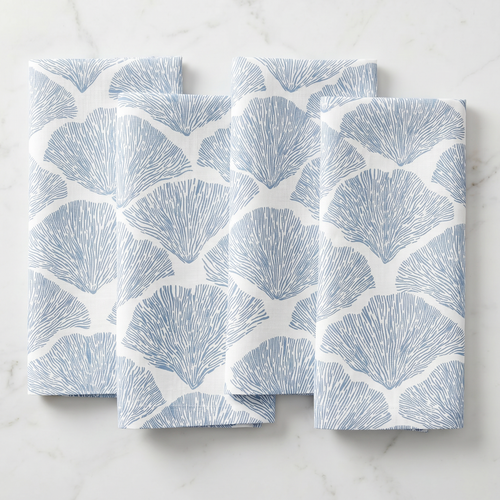 Bar Harbor Coral Linen Napkins (Set of 4)  Home Decor
