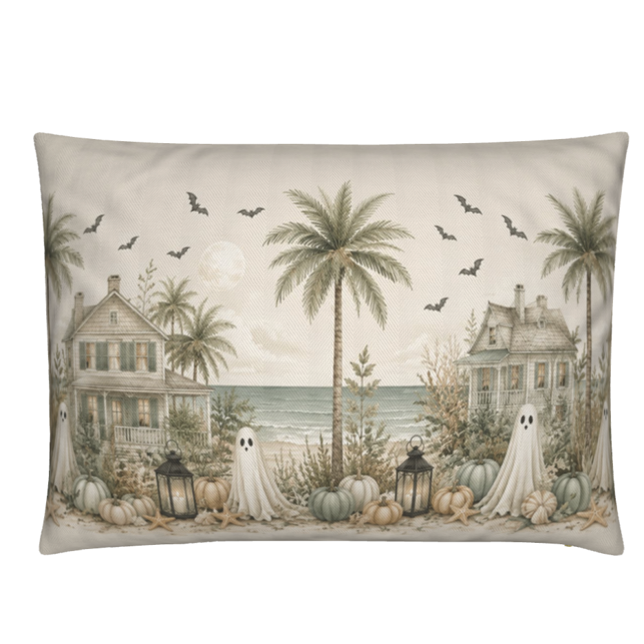 October by the Sea Throw Pillow  Cushions