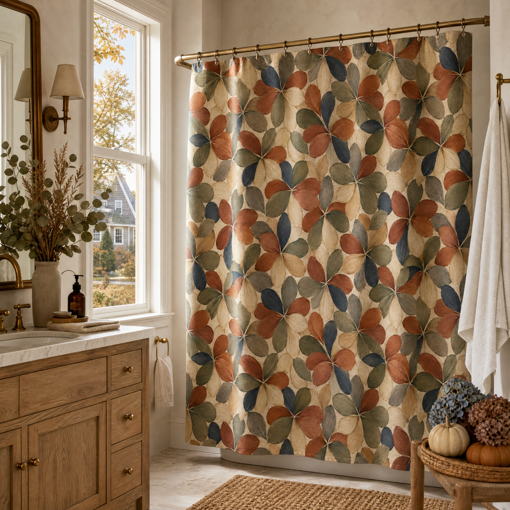 Harvest Bloom Shower Curtain  Home Decor