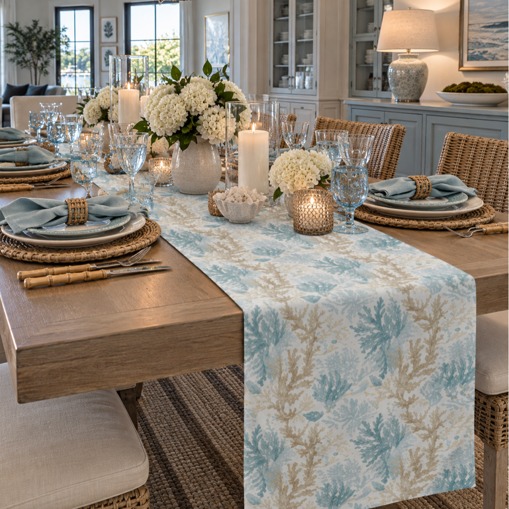 Coral Cove Table Runner  Home Decor