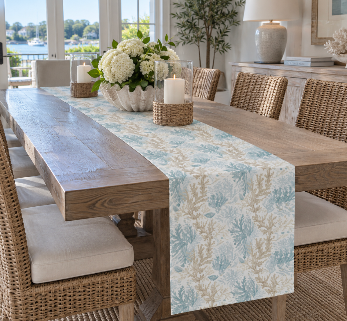 Coral Cove Table Runner  Home Decor