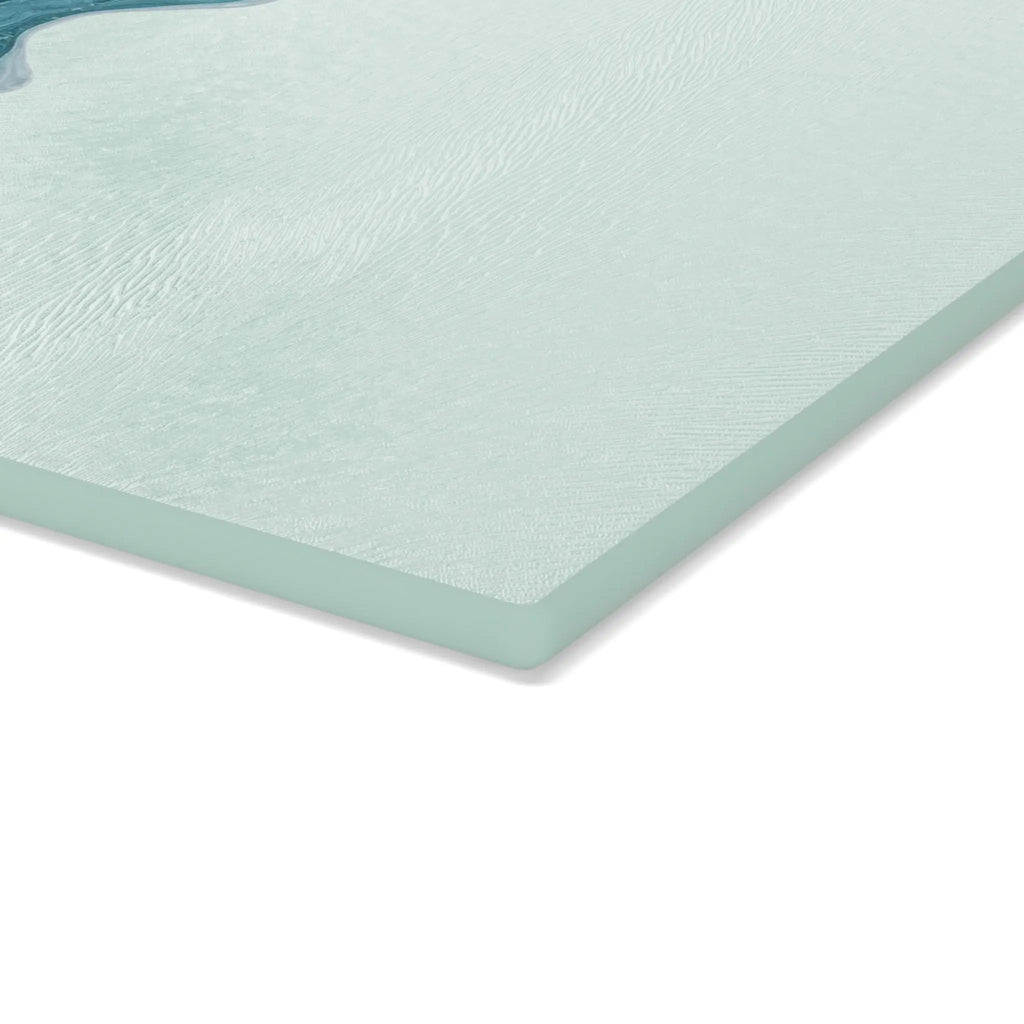 Abstract Wave Glass Cutting Board Printify
