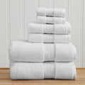 100% Cotton Premium Bath Towel Set - Chiara Collection, white, 5-piece by Great Bay Home