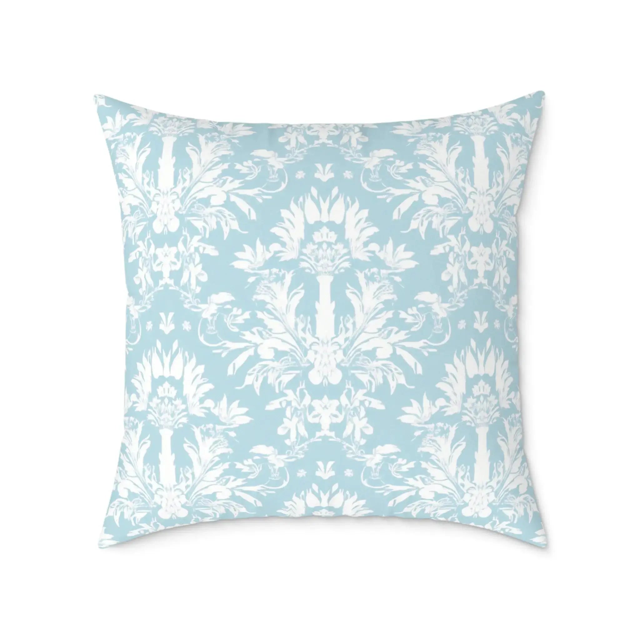 plush blue accent pillow styled for cozy reading nook