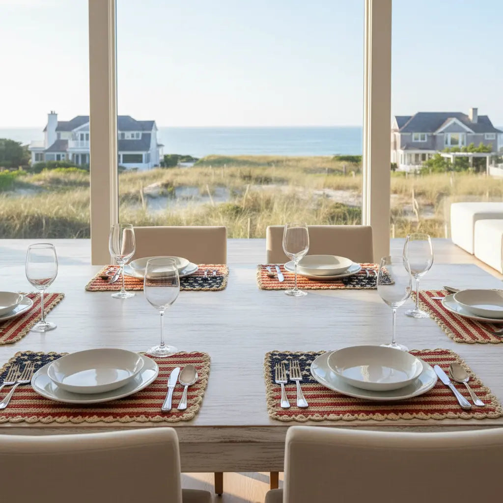 Scalloped Americana Placemats - Payton James X Tuckernuck Payton James