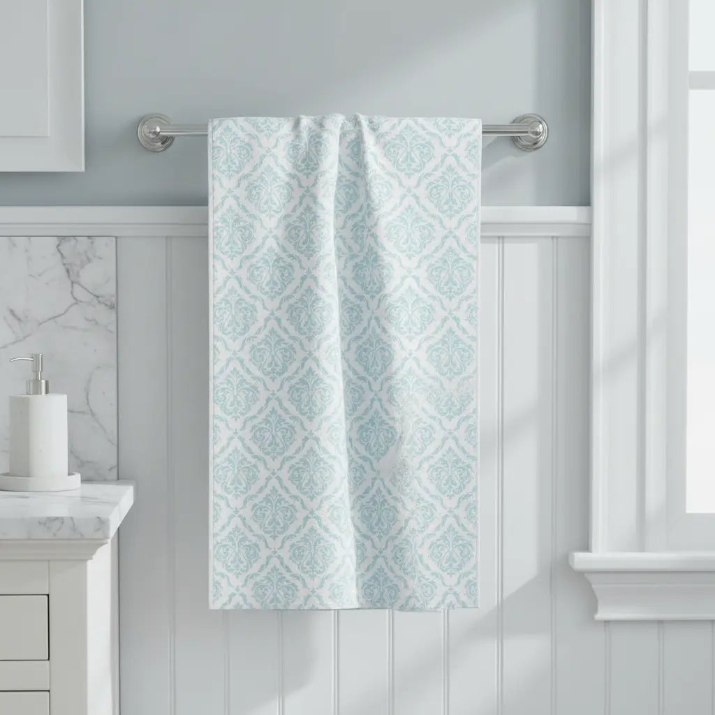 Valencia Demask Mink Cotton Towel Printify