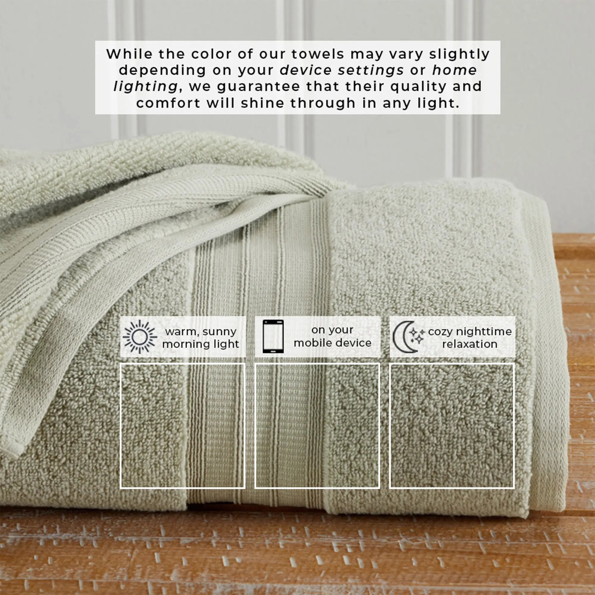100% cotton premium bath towel set, Chiara Collection in beige