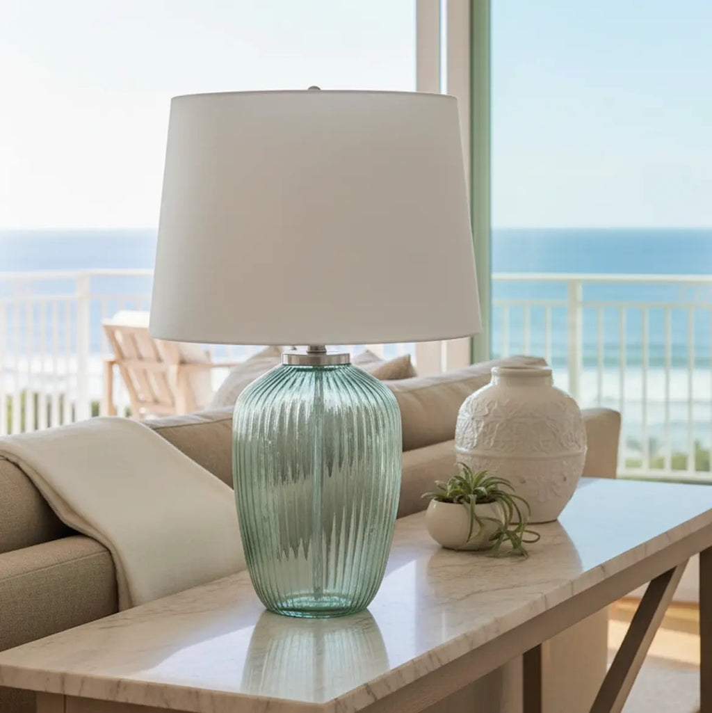 Handcrafted Art Glass Table Lamp HouseOfZazla