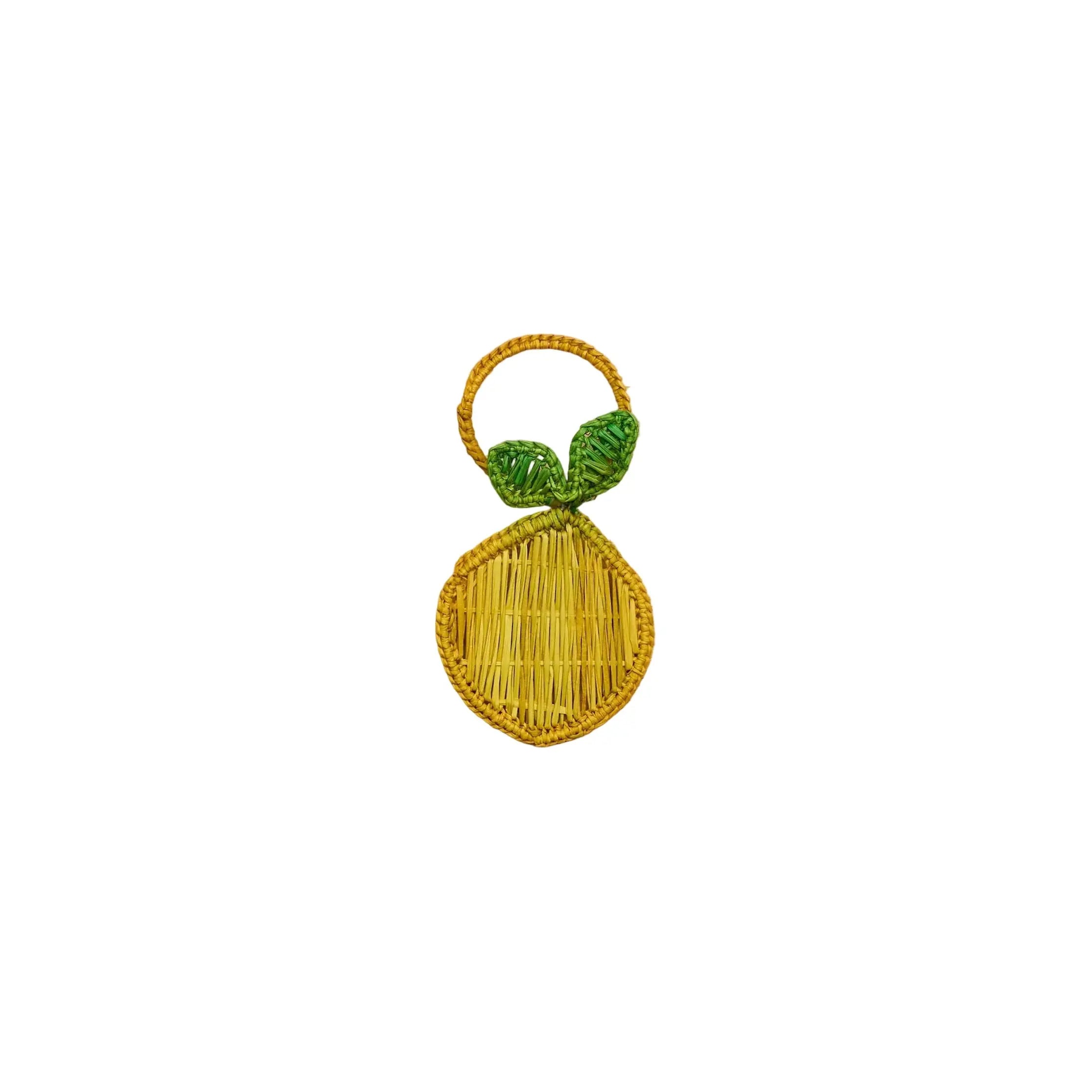 Handwoven Lemon Napkin Rings (Set of 4) Payton James