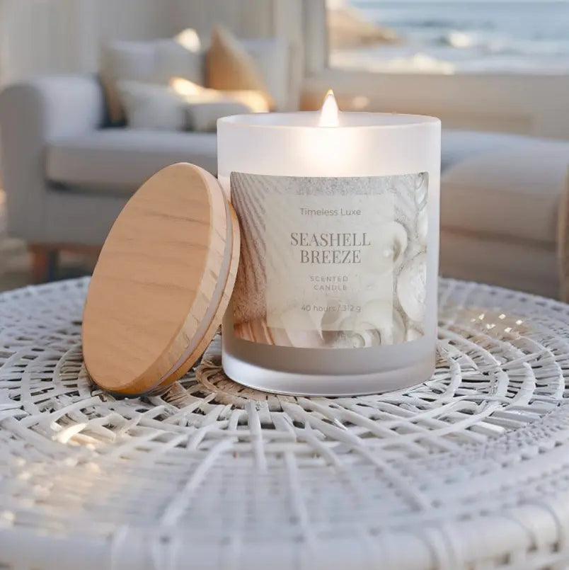 Seashell Breeze Scented Candle Printify