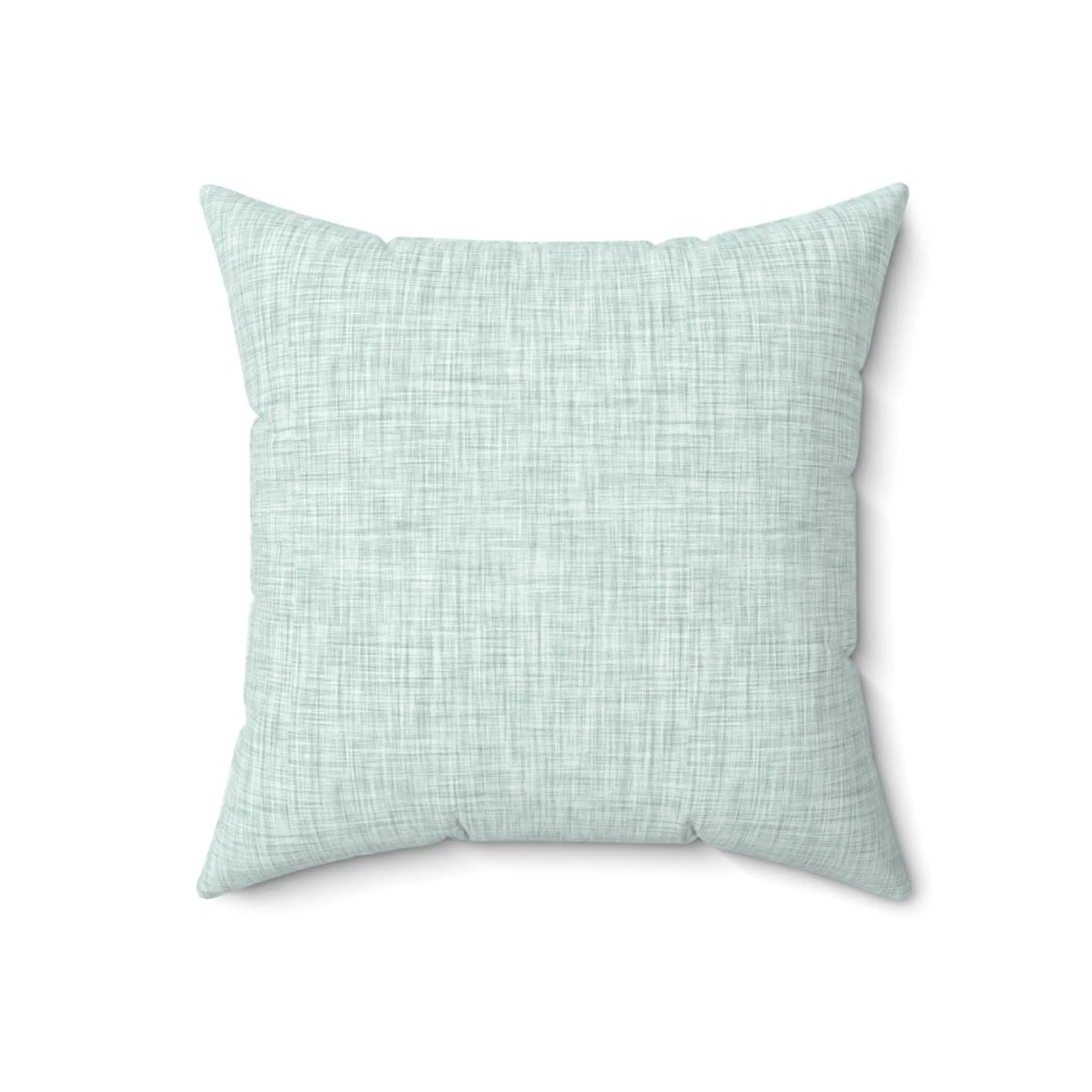Breeze Linen Throw Pillow in pale aqua with linen-textured weave.
