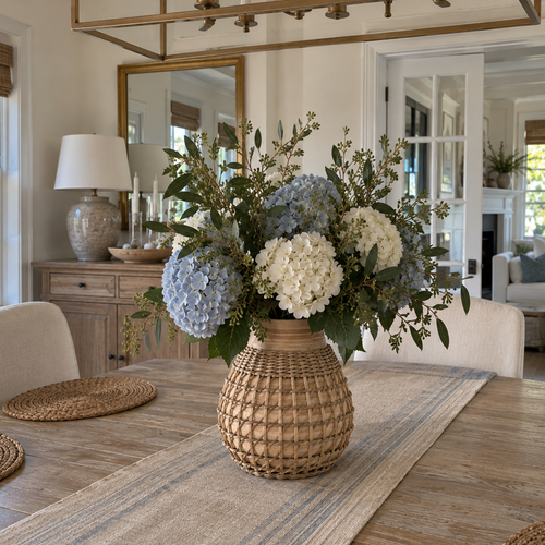 Bamboo Vase with Seagrass Weave  Vases