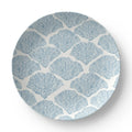 Blue coral patterned plates designed for coastal table settings