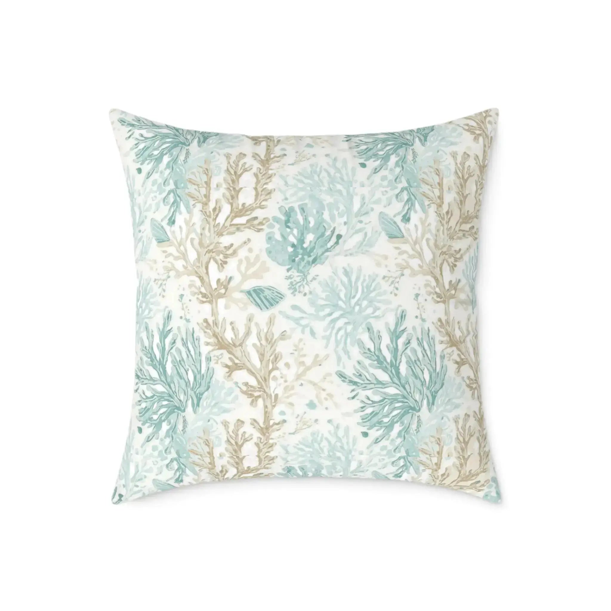 Aqua sand throw pillow perfect for coastal reading nook