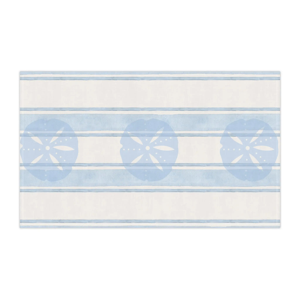 Light Blue Sand Dollar Kitchen Towel Printify