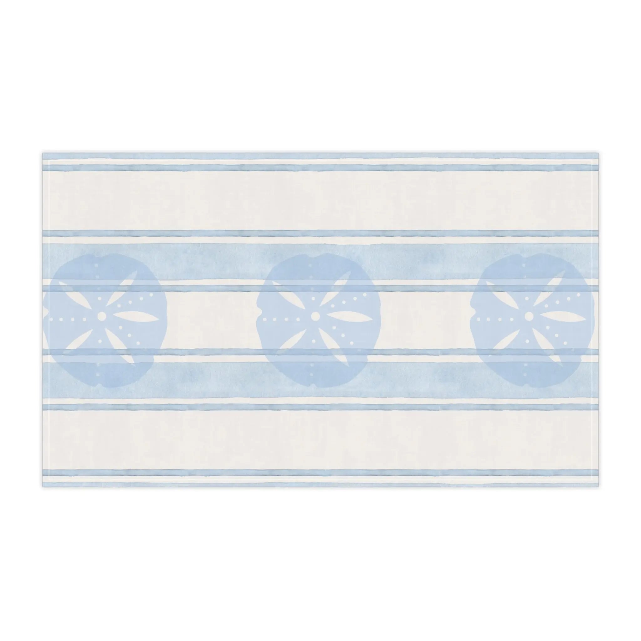 Light Blue Sand Dollar Kitchen Towel Printify